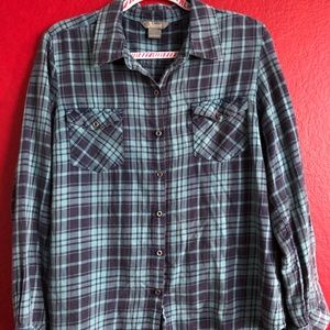 Blue plaid shirt, like new